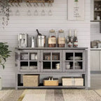 Buffet Carita Transitional Windowpane Cabinets - HOMES: Inside + Out