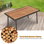 Set mobili da giardino in rattan Costway 4 pezzi, set da conversazione per esterni con tavolino da caffè e cuscini