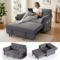 Dyonery 51 Divano Letto 3-in-1, Divanetto Convertibile con Letto Estraibile, Schienale Regolabile, Divano in Lino