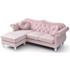 Divano Hollywood Velvet con Chaise Longue Reversibile