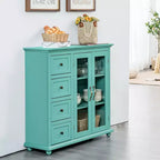 Buffet Costway – Meuble de Rangement de Cuisine avec Tiroirs et Portes Blanc/Bleu/Vert