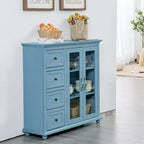 Buffet Costway – Meuble de Rangement de Cuisine avec Tiroirs et Portes Blanc/Bleu/Vert
