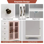 Buffet Costway – Meuble de Rangement de Cuisine avec Tiroirs et Portes Blanc/Bleu/Vert