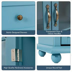 Buffet Costway – Meuble de Rangement de Cuisine avec Tiroirs et Portes Blanc/Bleu/Vert