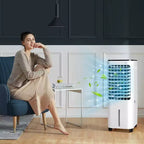 Rafraîchisseur d'air évaporatif portable Costway 4-en-1 avec réservoir d'eau de 12 L et 4 accumulateurs de froid
