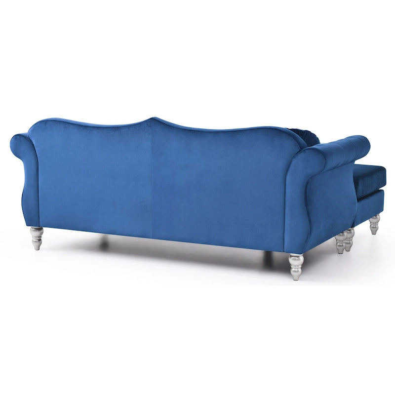 Divano Hollywood Velvet con Chaise Longue Reversibile