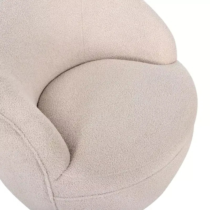 Poltrona a botte girevole Roundhill Furniture Galleria 360 in finta pelliccia di montone