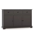 Costway Credenza con 3 Cassetti e 2 Ripiani Regolabili, Mobile Contenitore 136 cm