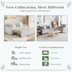 AECOJOY Divano Letto 3 in 1, Letto Singolo Convertibile