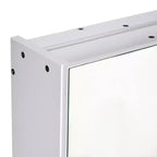 kleankin Pensile a Specchio a LED, Armadietto Bagno da Parete con Illuminazione e Specchio, Tre Ante, Interruttore Dimmer Touch e Ricarica USB, Bianco