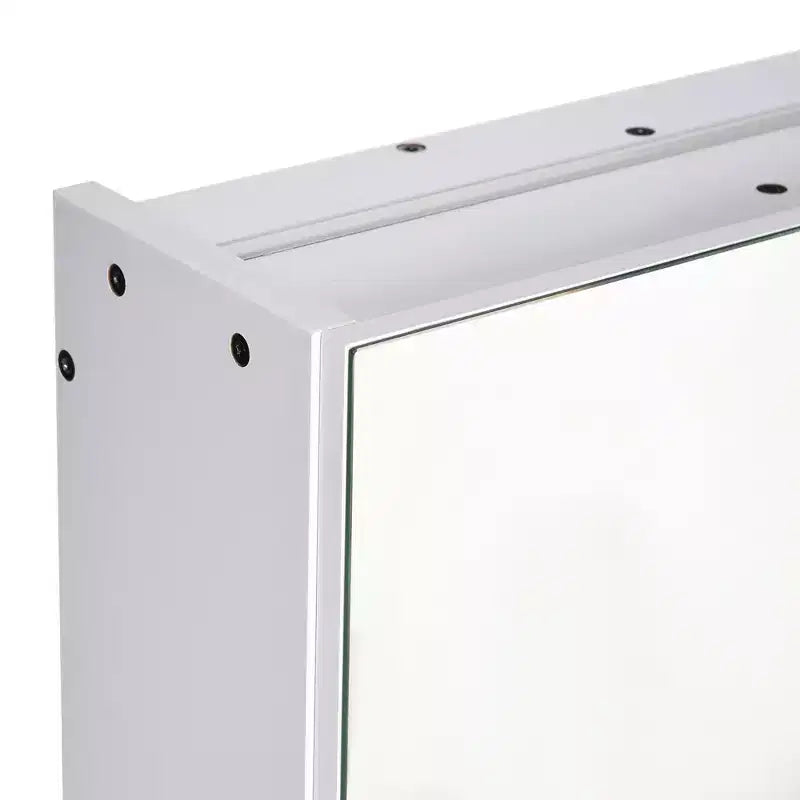 kleankin Pensile a Specchio a LED, Armadietto Bagno da Parete con Illuminazione e Specchio, Tre Ante, Interruttore Dimmer Touch e Ricarica USB, Bianco