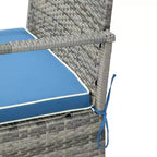 Outsunny Set 3 Pezzi di Sedie a Dondolo da Esterno in Rattan PE, Sedia a Dondolo Reclinabile da Giardino in Vimini con Cuscini Morbidi e Tavolino da Caffè con Piano in Legno Naturale, per Giardino, Cortile, Portico