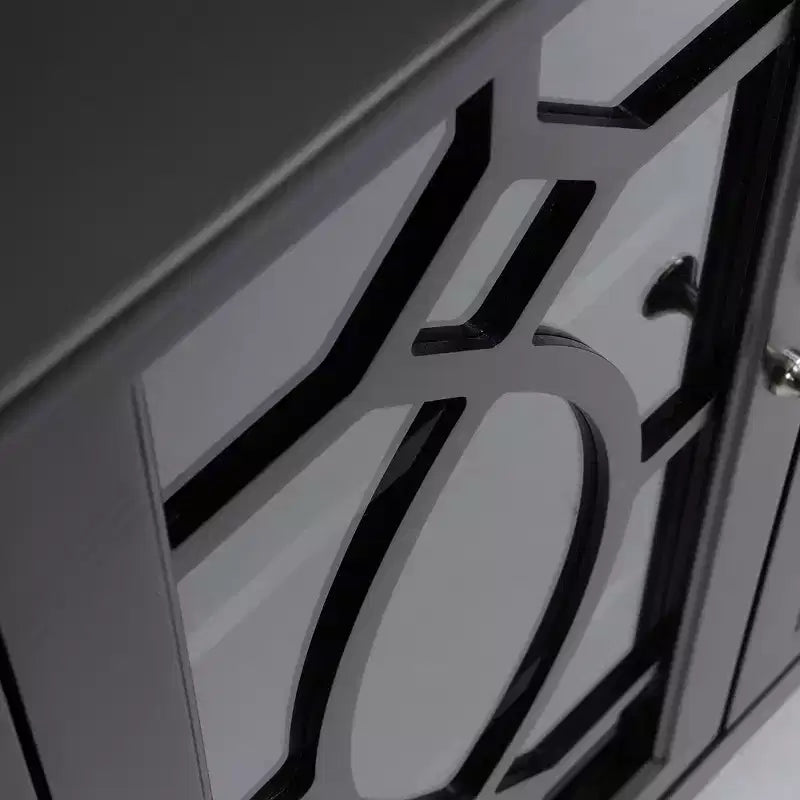 HOMCOM Credenza Vetrina con Doppie Ante in Vetro, 2 Ripiani Regolabili e Base Rialzata