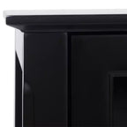 HOMCOM Credenza Vetrina con Doppie Ante in Vetro, 2 Ripiani Regolabili e Base Rialzata