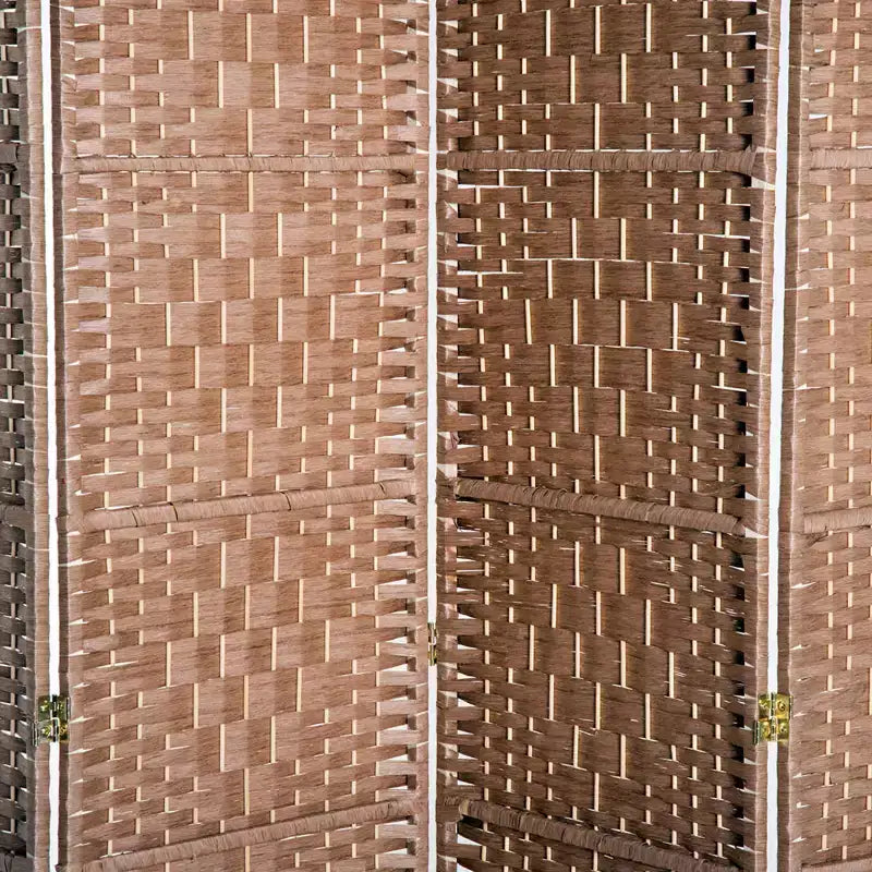 Divisorio a 4 pannelli in vimini intrecciato alto 183 cm per la privacy