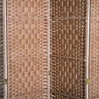 Divisorio a 4 pannelli in vimini intrecciato alto 183 cm per la privacy
