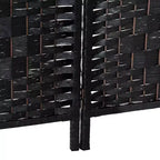 Divisorio a 4 pannelli in vimini intrecciato alto 183 cm per la privacy