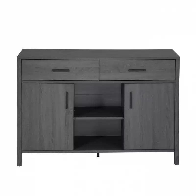 FC Design 47W Sideboard Storage Cabinet, Dining Server Cupboard Buffet Table with Two Cabinets and Drawers