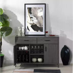 FC Design Madia Credenza 47W, Mobile Contenitore da Pranzo con Due Armadietti e Cassetti