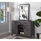 FC Design Madia Credenza 47W, Mobile Contenitore da Pranzo con Due Armadietti e Cassetti