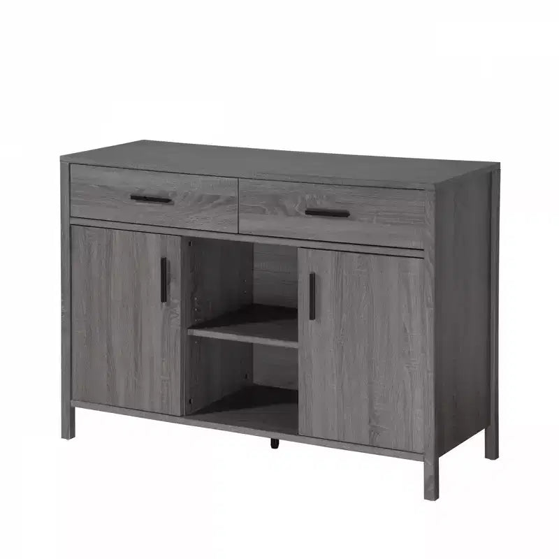 FC Design Madia Credenza 47W, Mobile Contenitore da Pranzo con Due Armadietti e Cassetti
