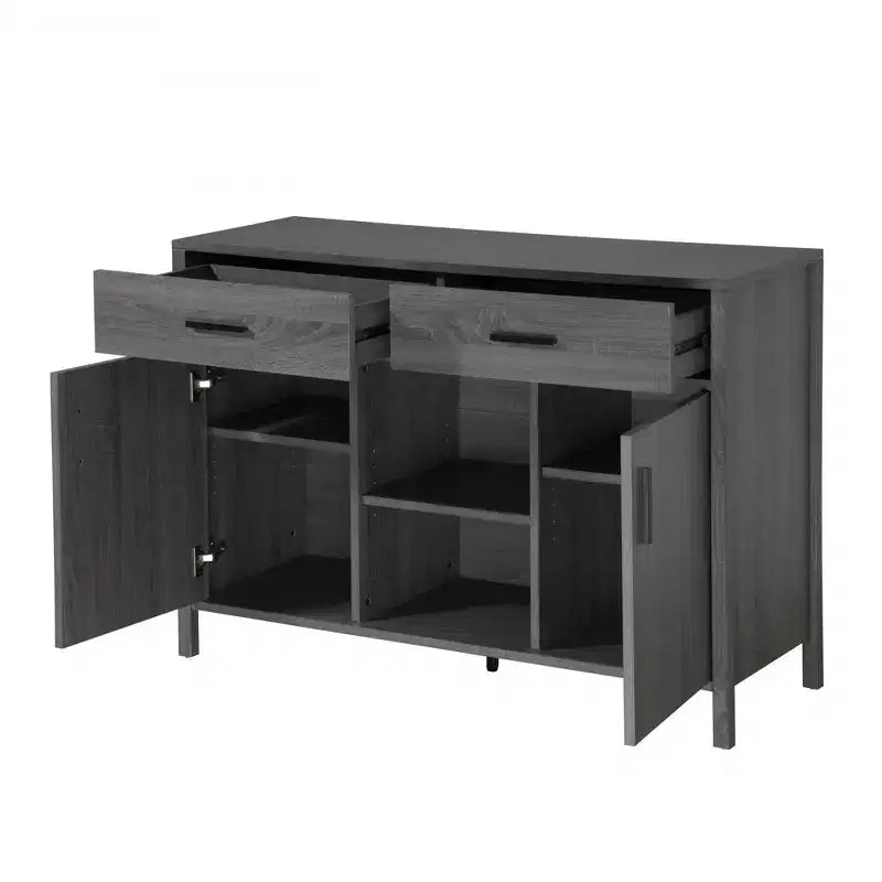 Madia contenitore da 47 pollici, credenza da sala da pranzo con due armadietti e cassetti