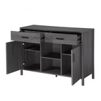 FC Design Madia Credenza 47W, Mobile Contenitore da Pranzo con Due Armadietti e Cassetti