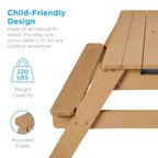 Best Choice Products Tavolo da Picnic per Bambini 3-in-1 per Attività con Sabbia e Acqua all'Aperto con Ombrellone