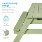 Best Choice Products Tavolo da Picnic per Bambini 3-in-1 per Attività con Sabbia e Acqua all'Aperto con Ombrellone