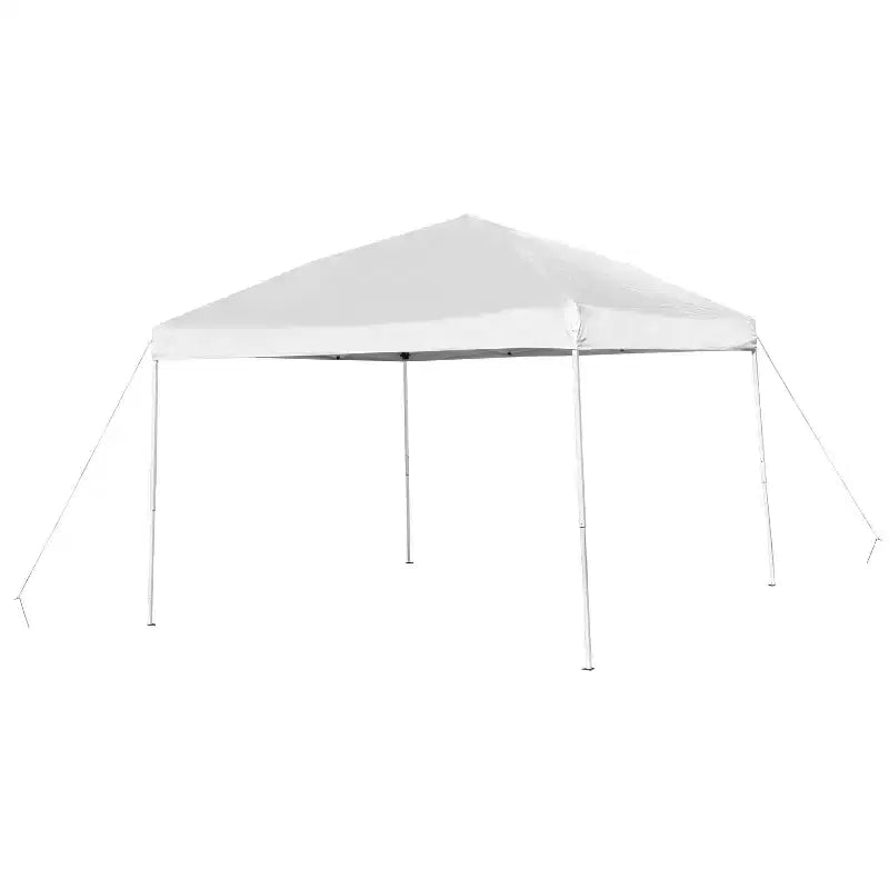Set Tenda Portatile Flash Furniture per Portellone/Eventi - Tenda a Baldacchino Pop-Up 3x3 m, Tavolo Pieghevole a Libro da 1,8 m, Set di 4 Sedie Pieghevoli
