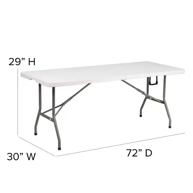 Set Tenda Portatile Flash Furniture per Portellone/Eventi - Tenda a Baldacchino Pop-Up 3x3 m, Tavolo Pieghevole a Libro da 1,8 m, Set di 4 Sedie Pieghevoli