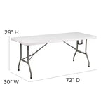 Set Tenda Portatile Flash Furniture per Portellone/Eventi - Tenda a Baldacchino Pop-Up 3x3 m, Tavolo Pieghevole a Libro da 1,8 m, Set di 4 Sedie Pieghevoli