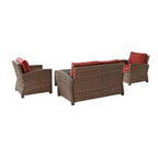 Set conversazione da esterno in vimini Bradenton 4 pezzi - Crosley