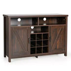 Buffet Costway – Meuble de Rangement Ferme avec Casier à Vin 9 Bouteilles et 2 Portes