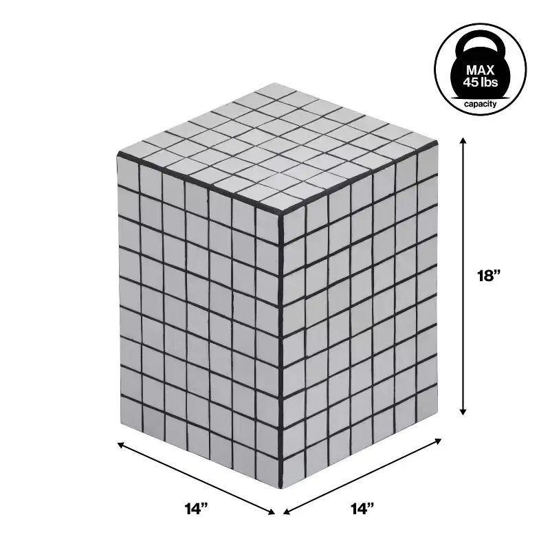 Tavolino rettangolare moderno in ceramica piastrellata in stile bohémien
