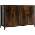 HOMCOM Industrial Sideboard Buffet Cabinet, Kitchen Storage Cabinet with Adjustable Shelves for Living Room, Bedroom, Hallway, Rustic Brown