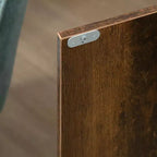 HOMCOM Bahut industriel, Meuble de rangement de cuisine avec étagères réglables pour Salon, Chambre, Couloir, Marron rustique