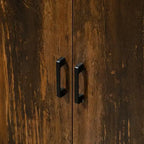 HOMCOM Bahut industriel, Meuble de rangement de cuisine avec étagères réglables pour Salon, Chambre, Couloir, Marron rustique