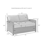 Ensemble de mobilier de patio d'extérieur Crosley Bradenton 5 pièces en acier avec foyer