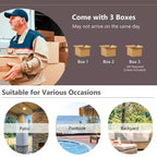 Costway Set Mobili da Giardino in Rattan 4 Pezzi Tavolo in Vetro Scaffale Divano Cuscino