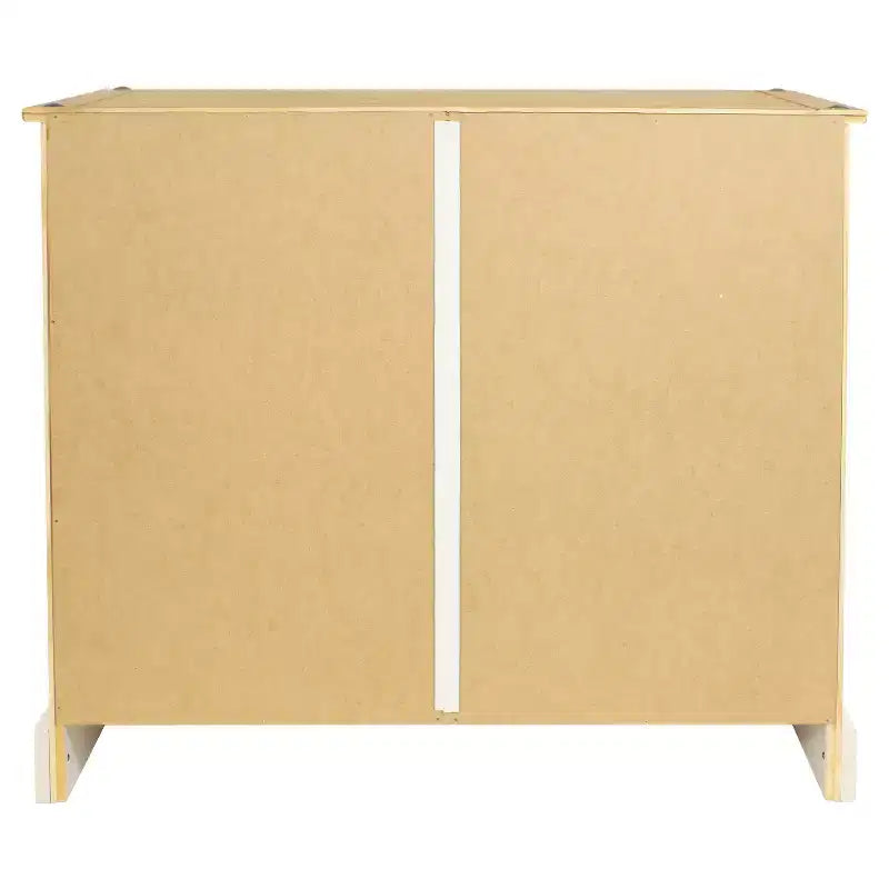 Buffet de cuisine Sunnydaze avec 2 tiroirs et 2 portes - Construction en pin massif - Blanc