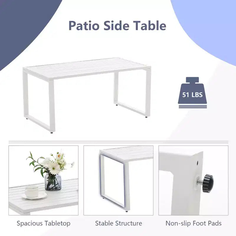 Costway Set di Mobili da Giardino 4 Pezzi con 2 Divani a 2 Posti e Poltrone, Cuscini, Braccioli, per Esterno e Balcone