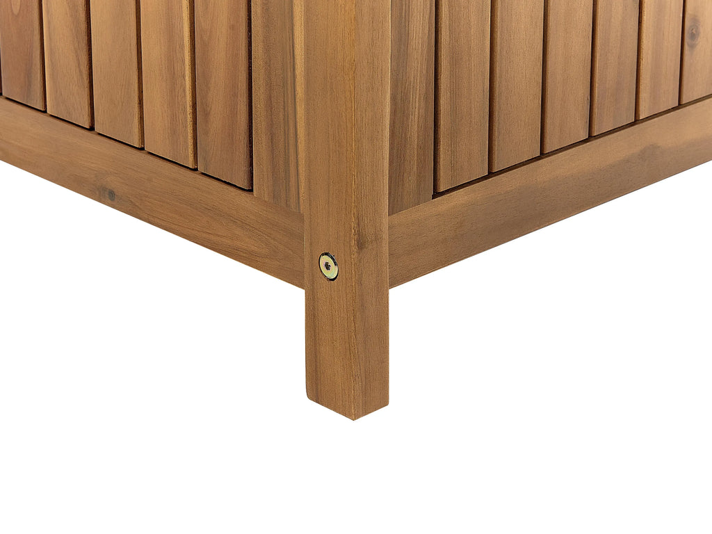 Banc de jardin 160 cm avec coffre Bois d'acacia Marron