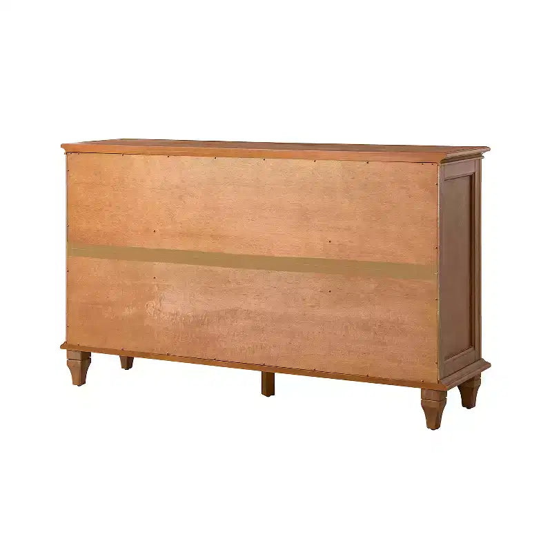 Rick buffet traditionnel de 147 cm de large à 3 tiroirs avec pieds en bois massif | KARAT HOME