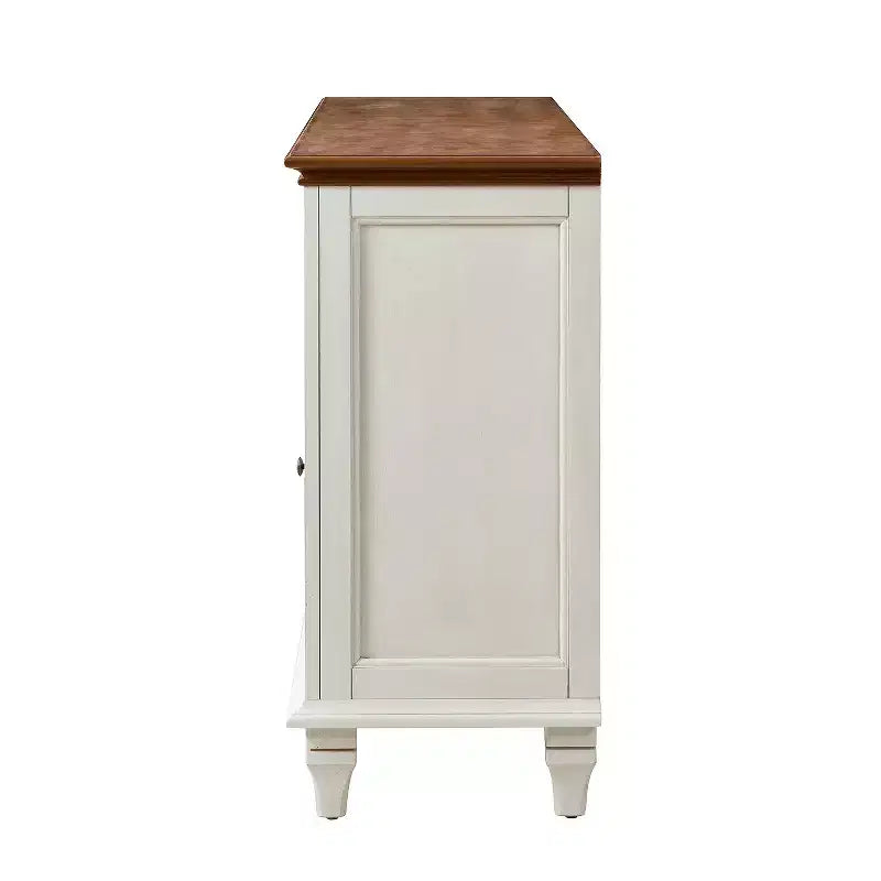 Rick buffet traditionnel de 147 cm de large à 3 tiroirs avec pieds en bois massif | KARAT HOME