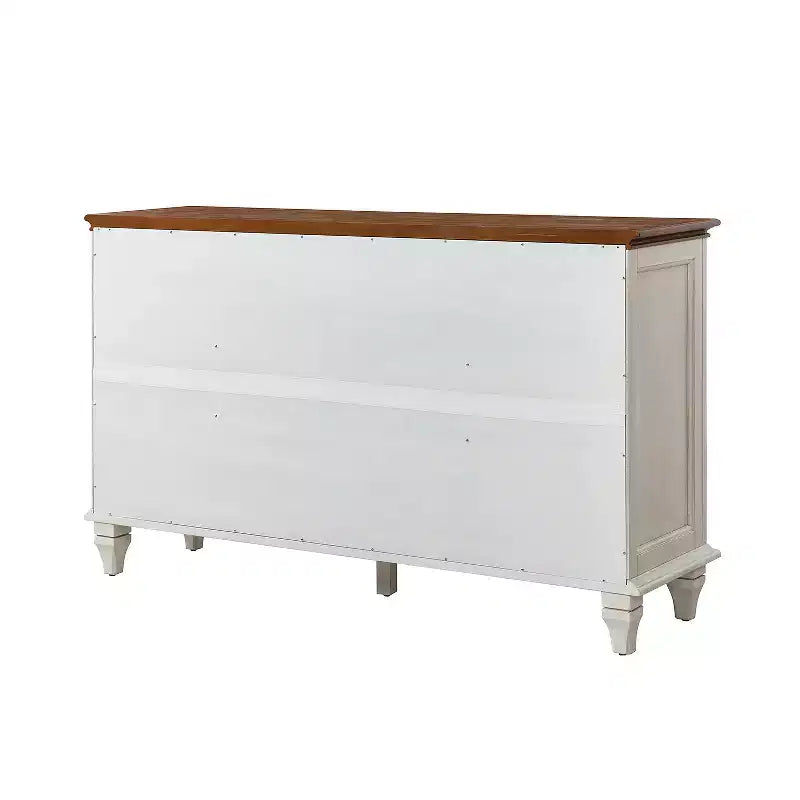 Rick buffet traditionnel de 147 cm de large à 3 tiroirs avec pieds en bois massif | KARAT HOME