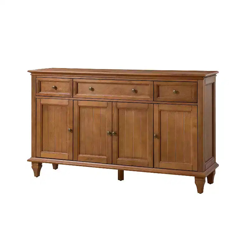 Rick buffet traditionnel de 147 cm de large à 3 tiroirs avec pieds en bois massif | KARAT HOME