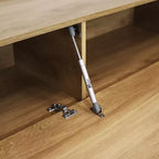 Table buffet/bahut Sunnydaze de style industriel pour l'intérieur - MDF avec cadre en acier thermolaqué - Marron