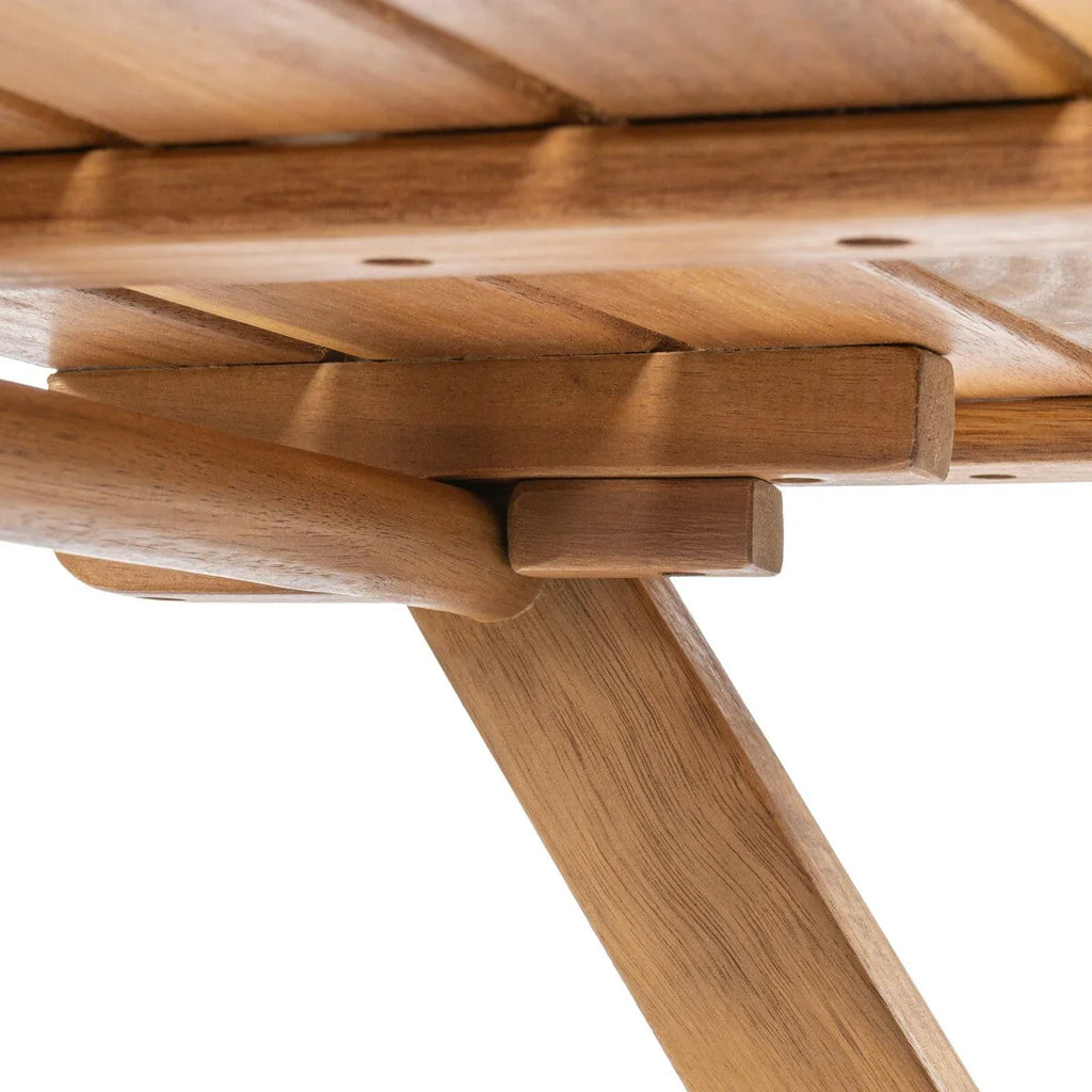 Ensemble bistrot pliant d'extérieur 3 pièces Cadiz Modern Coastal en bois d'acacia, par JONATHAN Y