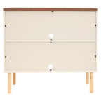 Sunnydaze Buffet d'appoint d'intérieur Mid-Century Modern à 2 portes avec étagères
